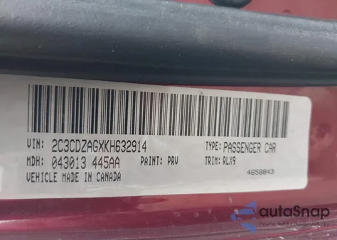 2019 Dodge Challenger Sxt from USA, damaged, VIN 2C3CDZAGXKH632914